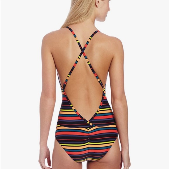 Roxy Swimsuit Striped One Piece S Small - Picture 2 of 5